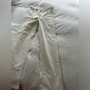NWT warm white straight leg denim